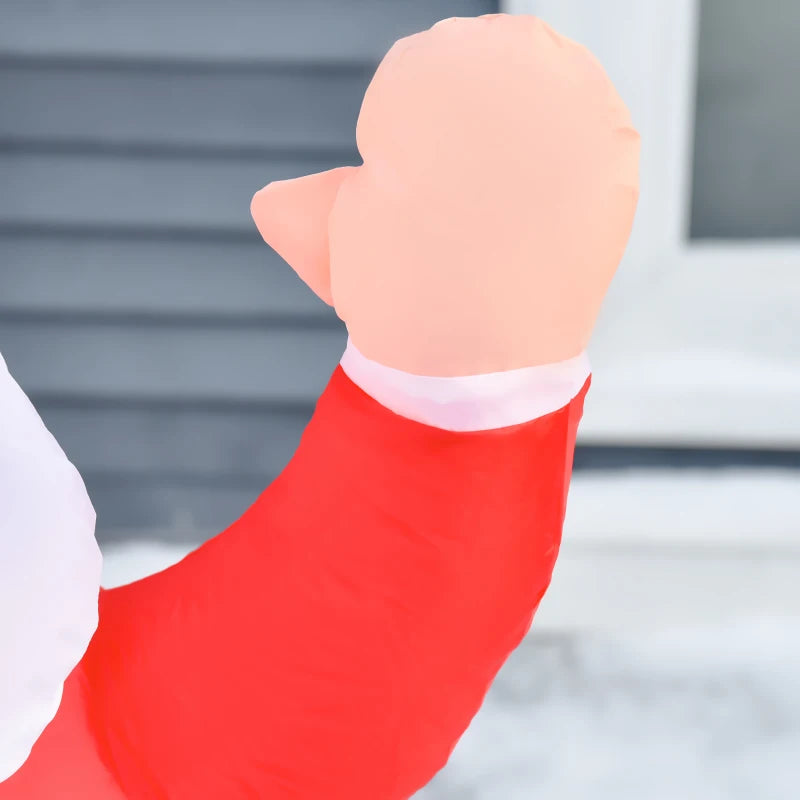 4ft Inflatable Christmas Santa Claus with LED Lights - Holiday Outdoor Yard Decoration & Gift for Festive Cheer