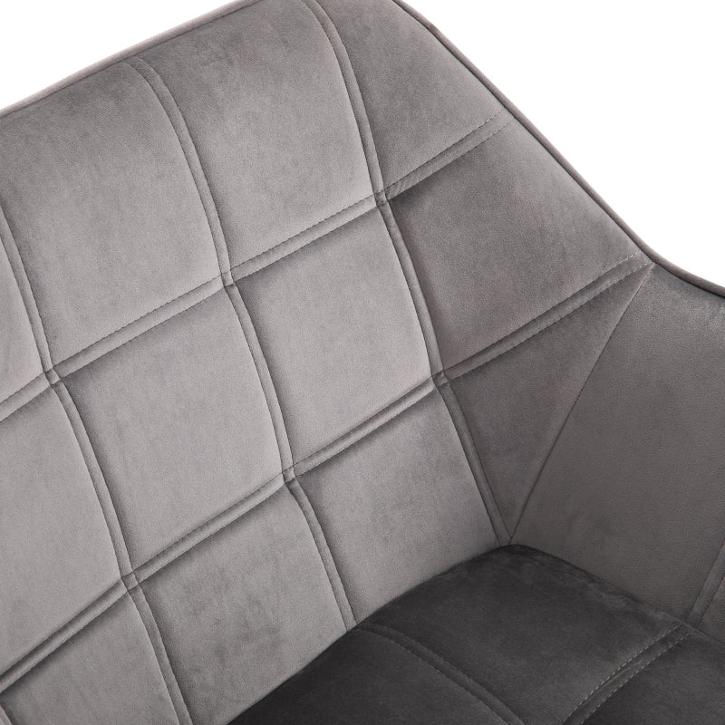 Stylish Accent Armchair Set with Wide Arms and Slanted Back for Bedroom or Living Room Seating in Grey