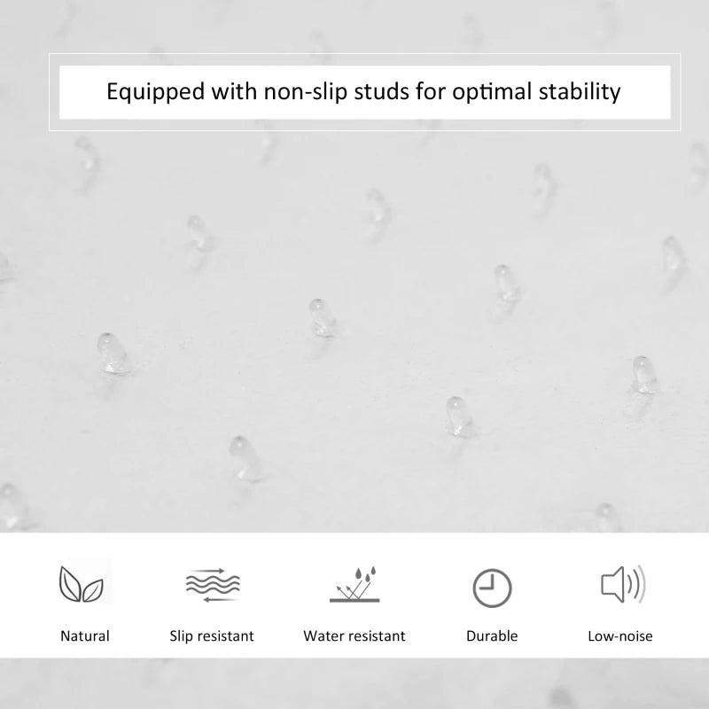 Clear Office Chair Mat for Carpet & Hard Floors - 90x120 cm, Non-Slip, BPA & Phthalate Free, Durable Floor Protector