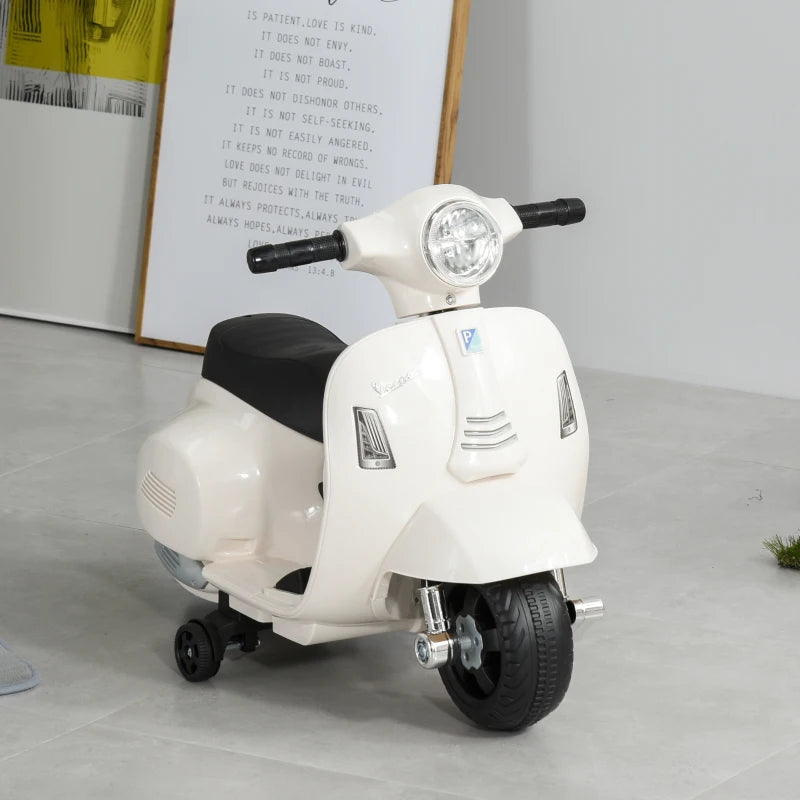 Vespa Licensed 6V Kids Electric Motorbike - Battery Powered Ride On Mo