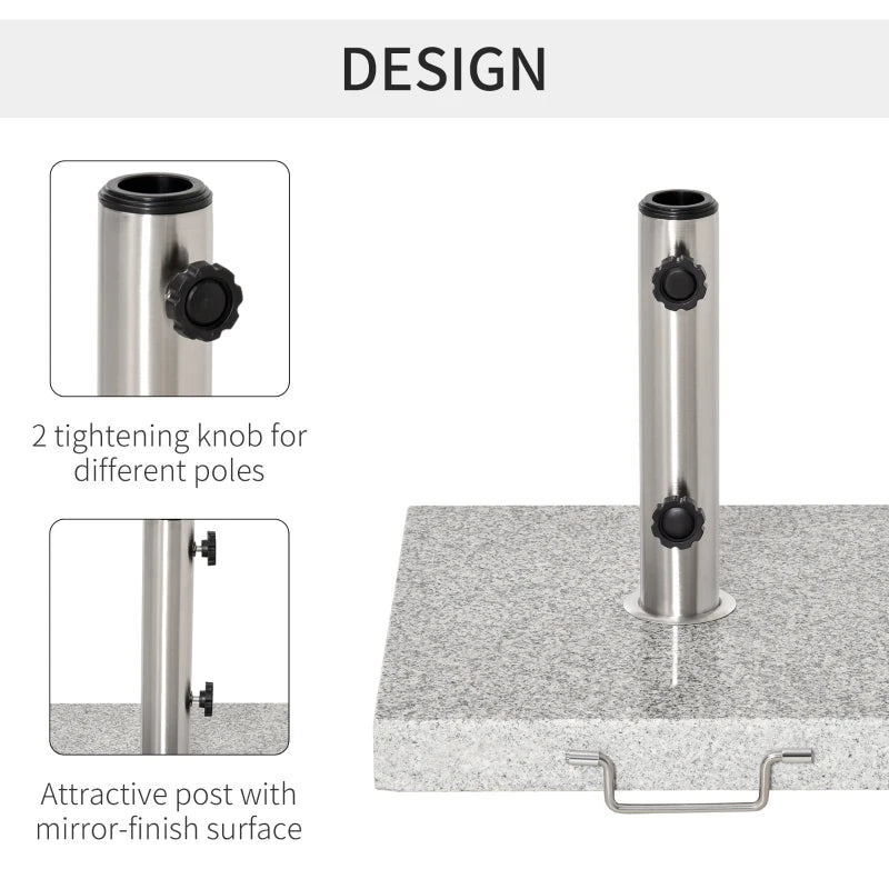 Marble Garden Umbrella Base - 25kg Sunshade Stand