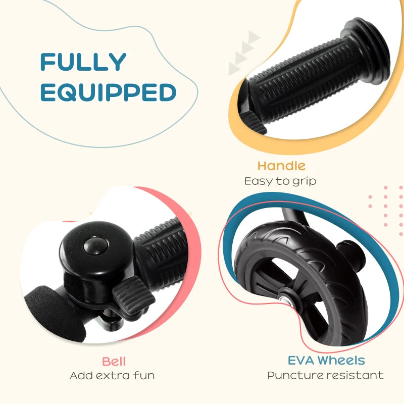 Pink Kids Trike - Toddler Tricycle for 1.5-4 Years - 3-Wheel Ride-On Bike for Children