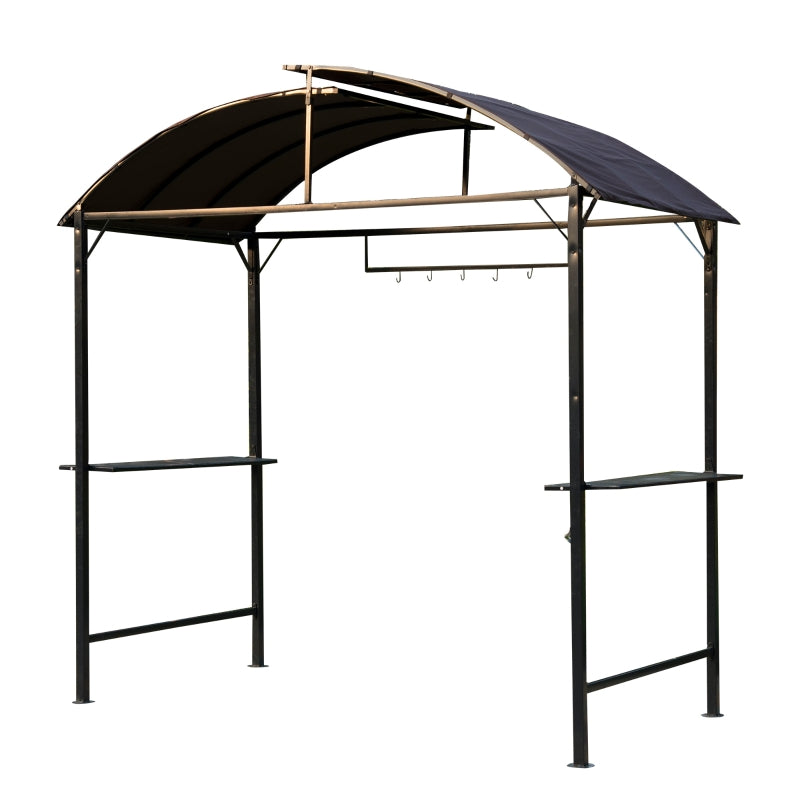 Metal BBQ Gazebo Canopy - Coffee