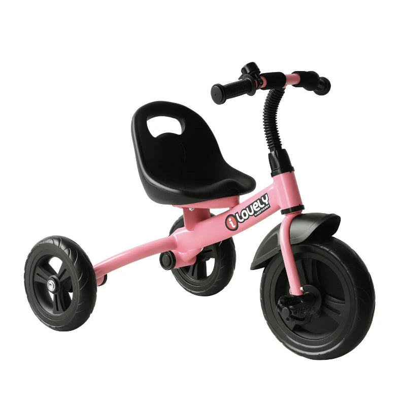 Pink Kids Trike - Toddler Tricycle for 1.5-4 Years - 3-Wheel Ride-On Bike for Children