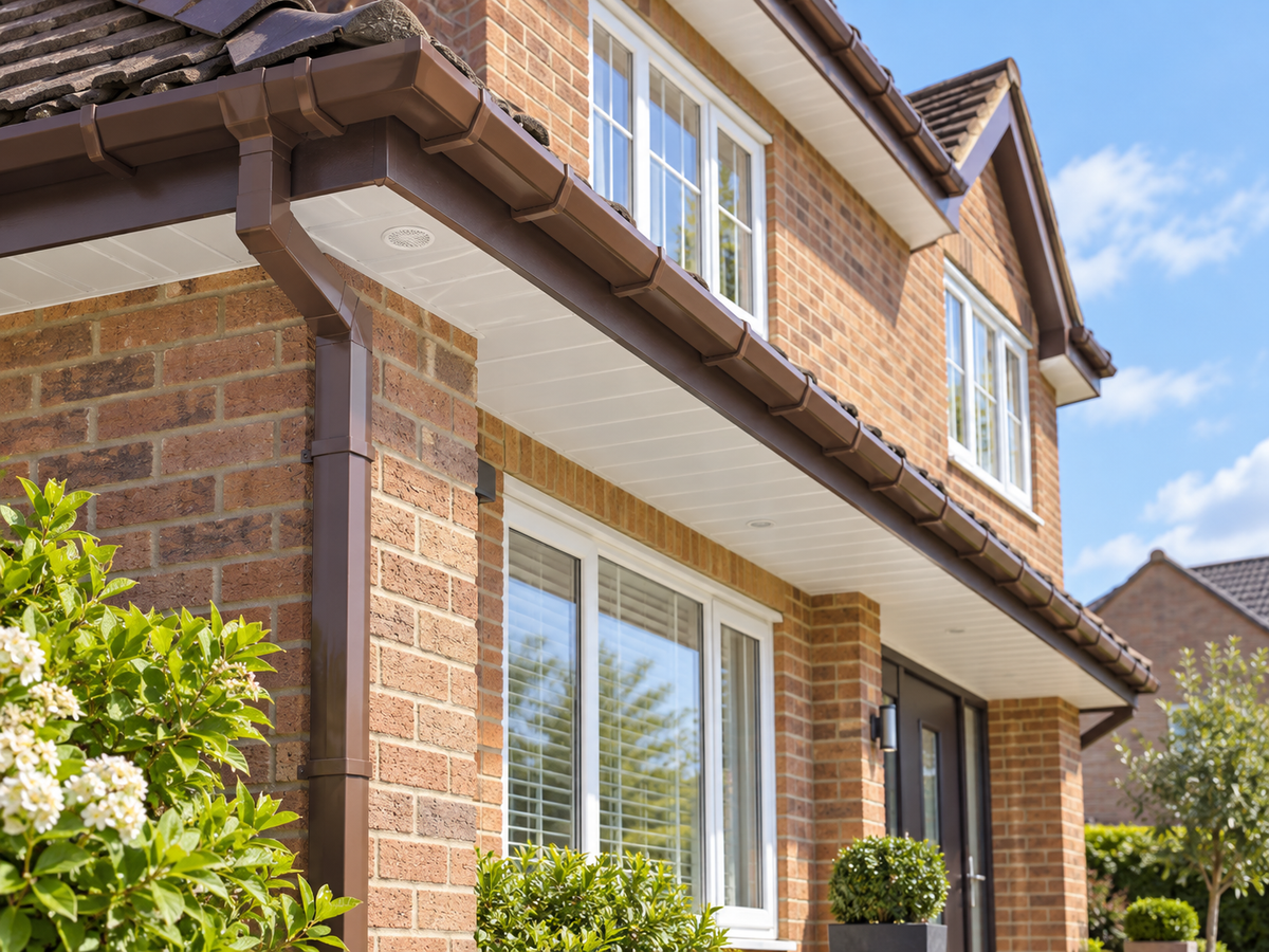 Freefoam 300mm Hollow uPVC Soffit Board – Tongue & Groove Panelled Roofline Soffit 5m x 10mm – All Colours