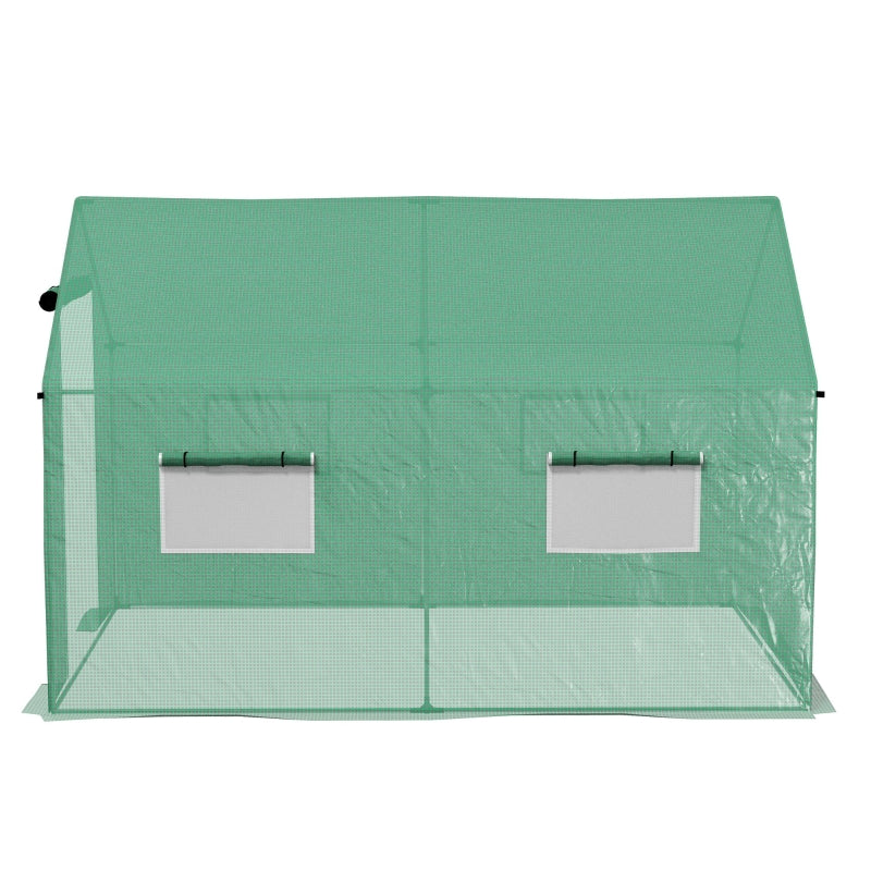 Green Walk-in Polyethylene Greenhouse, 2x3m