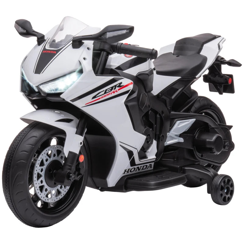 6V Licensed Kids Motorcycle with Music and Training Wheels for Safe Riding Fun