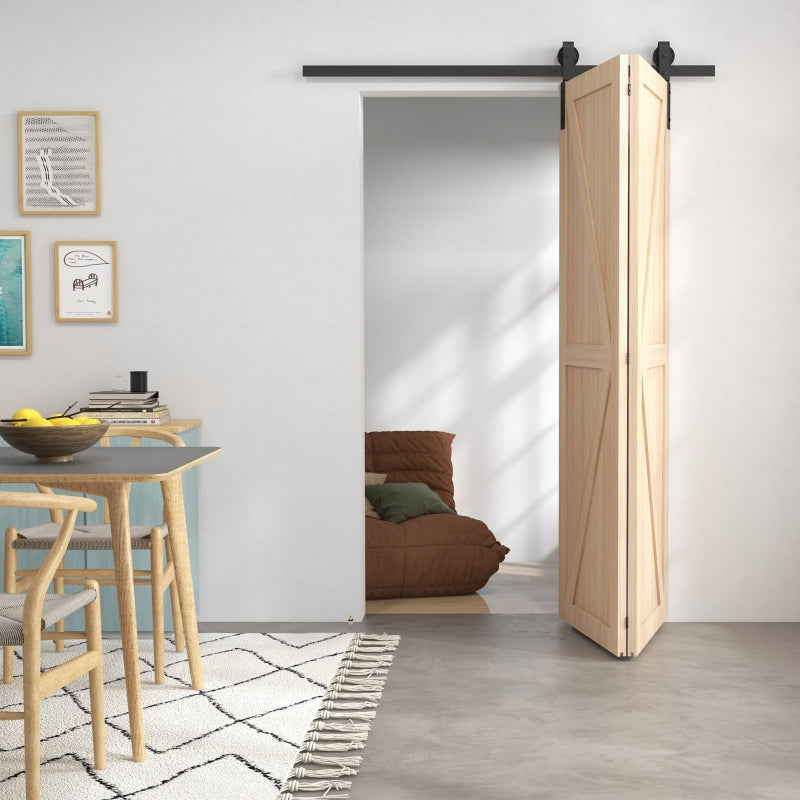 5ft Bi-Folding Sliding Barn Door Kit