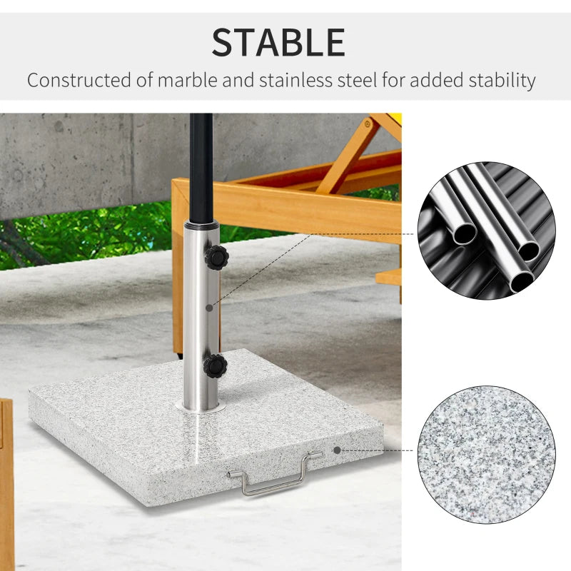 Marble Garden Umbrella Base - 25kg Sunshade Stand