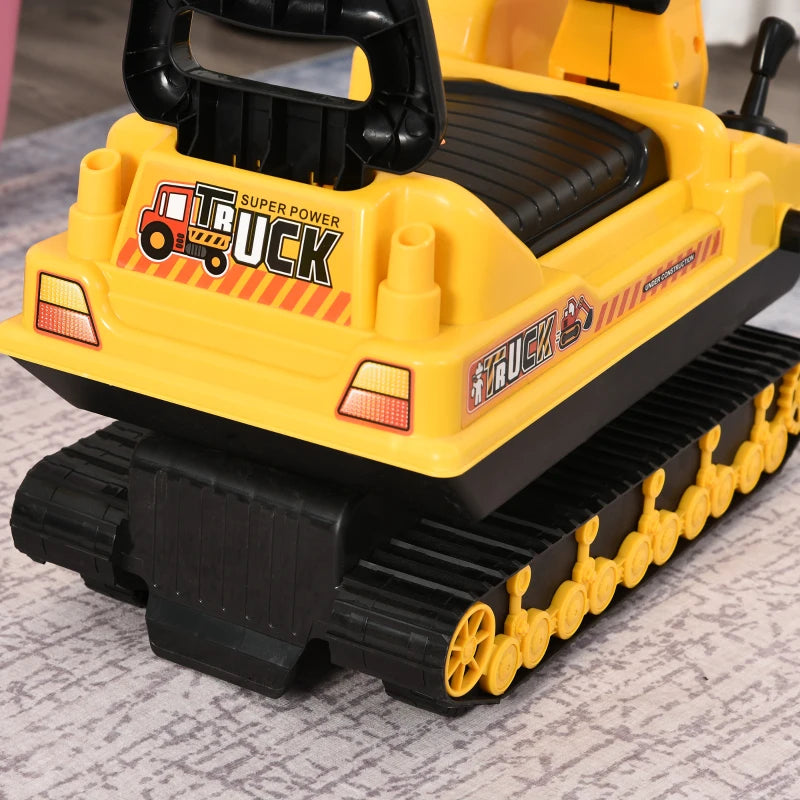 Ride-On Excavator Toy for Kids - Movable Digger Walker Construction Truck for Ages 3+ - Fun Outdoor Play