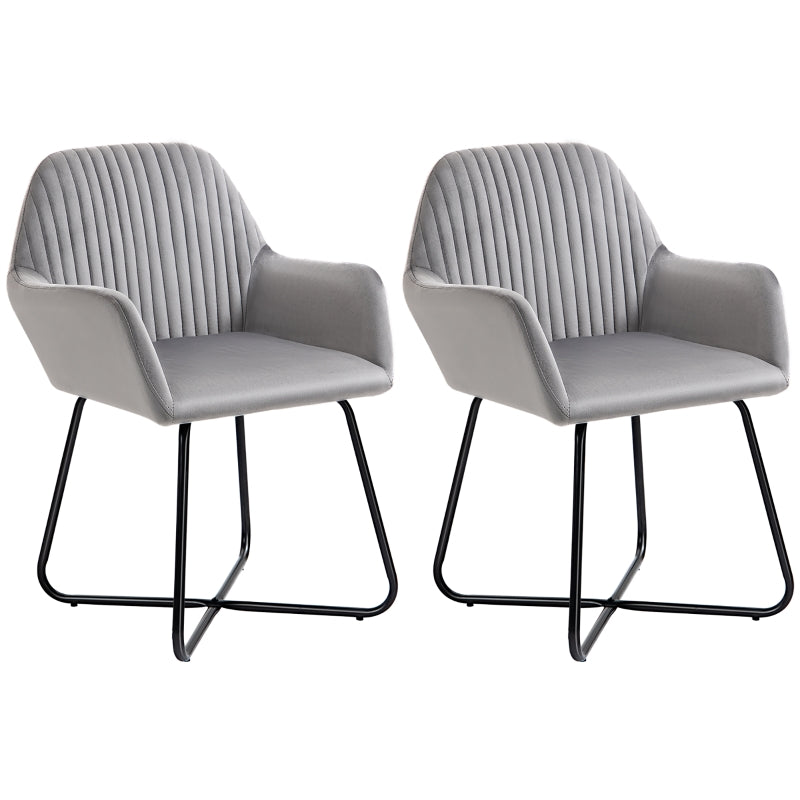 Velvet-Feel Plisse Back Accent Chair in Grey for Stylish Home Decor
