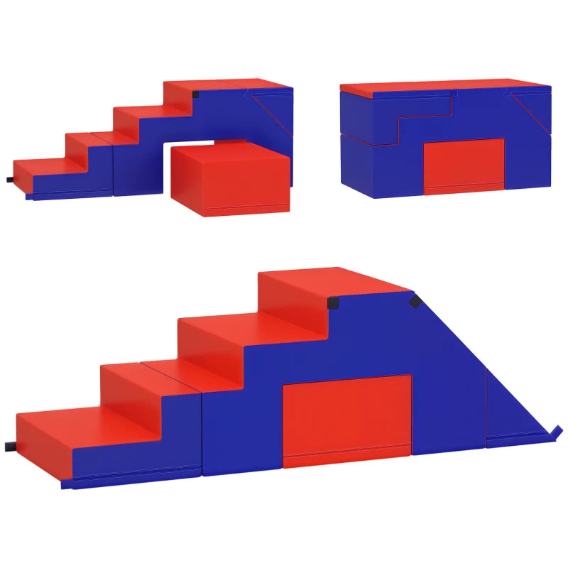 Soft Play Set for Toddlers 1-3 Years Foam Climber Blocks Dark Blue Color