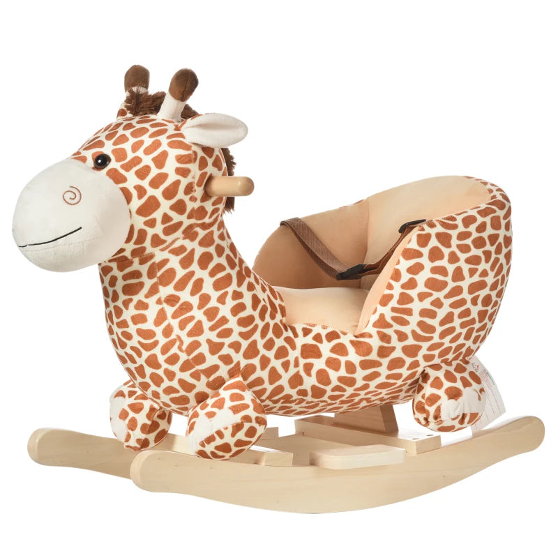 Giraffe Rocking Horse Toy for Kids - Safe Seat Belt for Toddlers - Perfect Baby Gift for Playtime