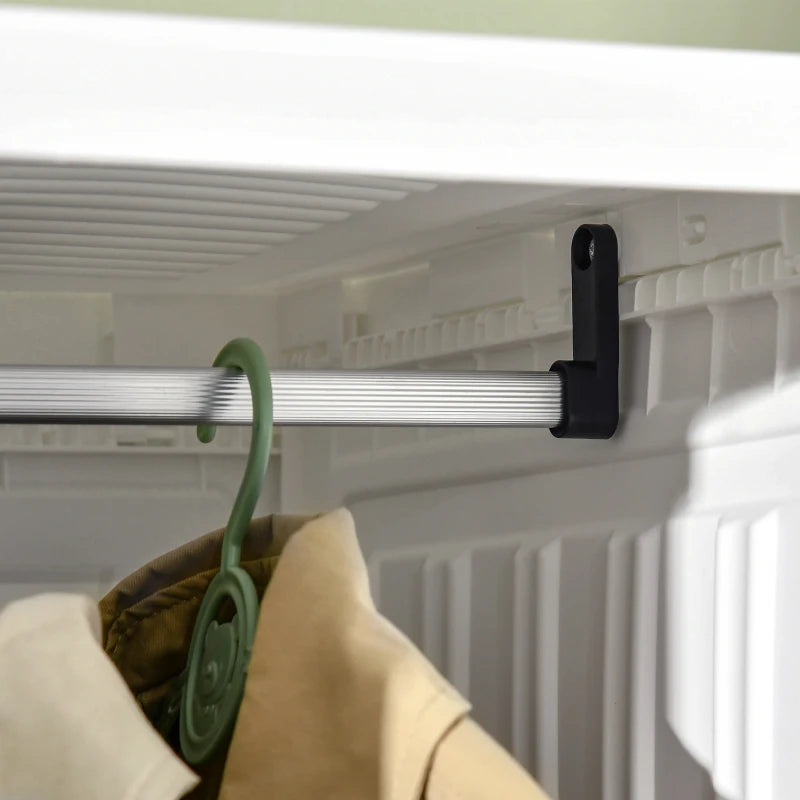 Portable Foldable Clothes Wardrobe for Bedroom with Cube Storage and Hanging Rods