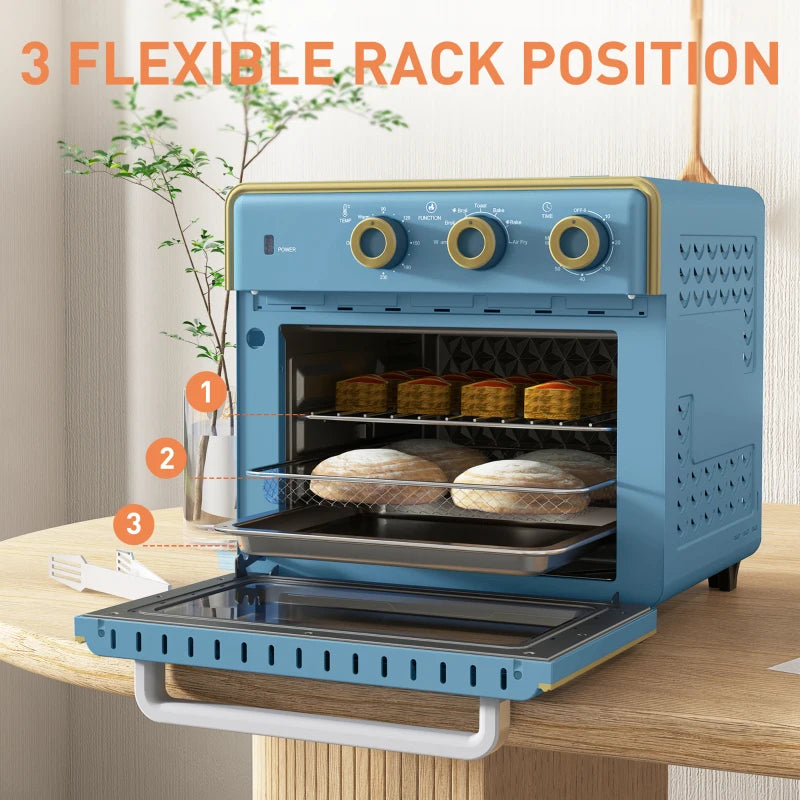 20L 90-230 Mini Electric Oven - Compact Blue Kitchen Appliance for Baking, Toasting & Cooking - Energy Efficient & Stylish
