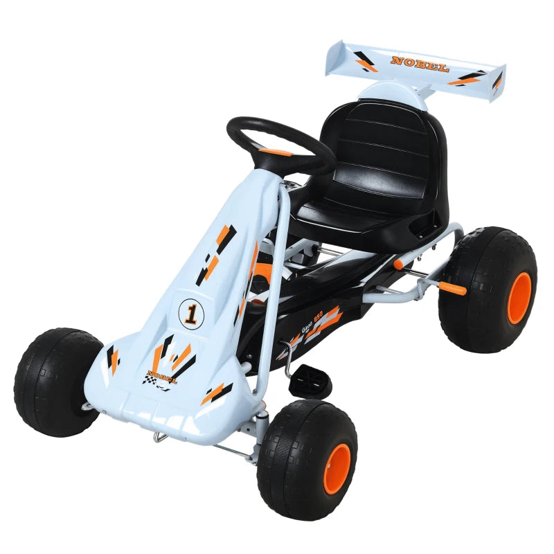 Kids Pedal Go Kart - Manual Ride On Car with Brake, Gears, Steering Wheel & Adjustable Seat - Outdoor Fun Vehicle 97x66x59cm