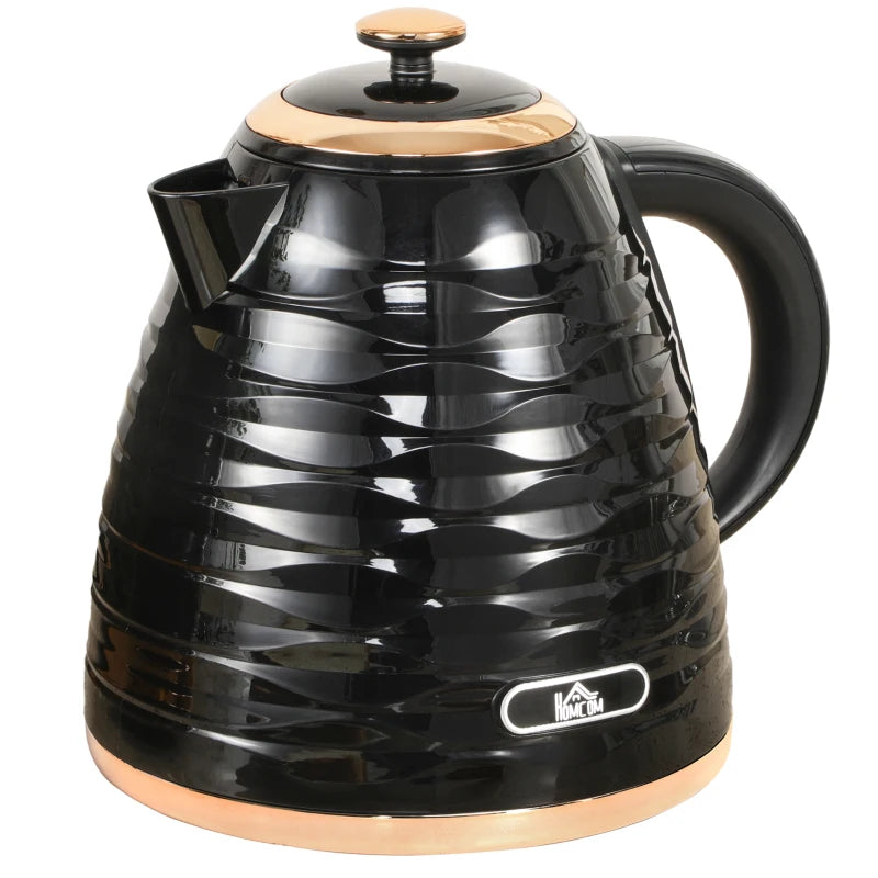 3kW Rapid Boil Black Honeycomb Kettle - Stylish Electric Tea Maker for Fast Boiling Water