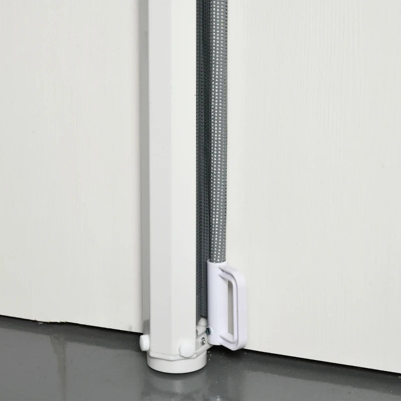 Retractable Pet Safety Gate - Folding Dog Barrier in Grey | Adjustable, Durable, Easy Install for Home & Travel