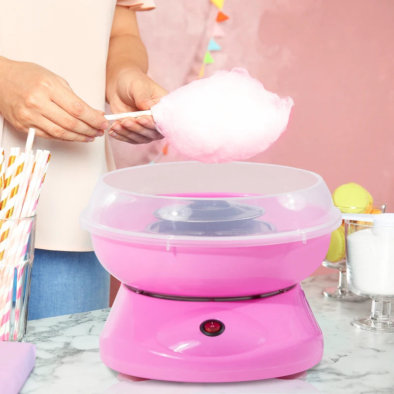 Electric Candy Floss Machine - 450W Cotton Candy Maker in Pink - Perfect for Parties & Events