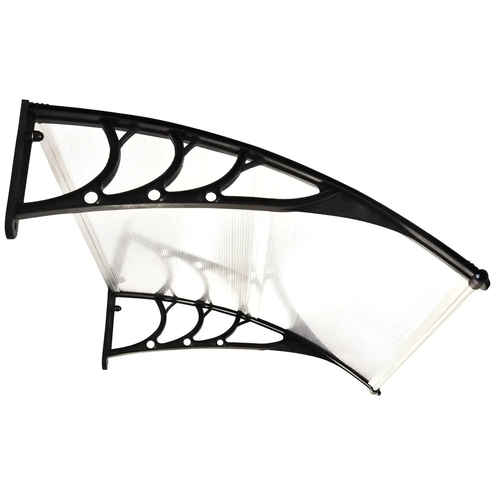 120 x 75cm White Curved Door Canopy - Rigid Polycarbonate