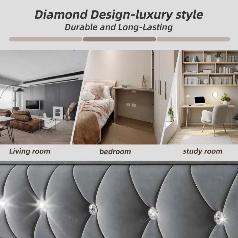 Elegant Velvet Upholstered Daybed with USB & Type C Ports, Pull-Out Trundle, Grey Sofa Bed for Bedroom, 203x101-194x76 cm