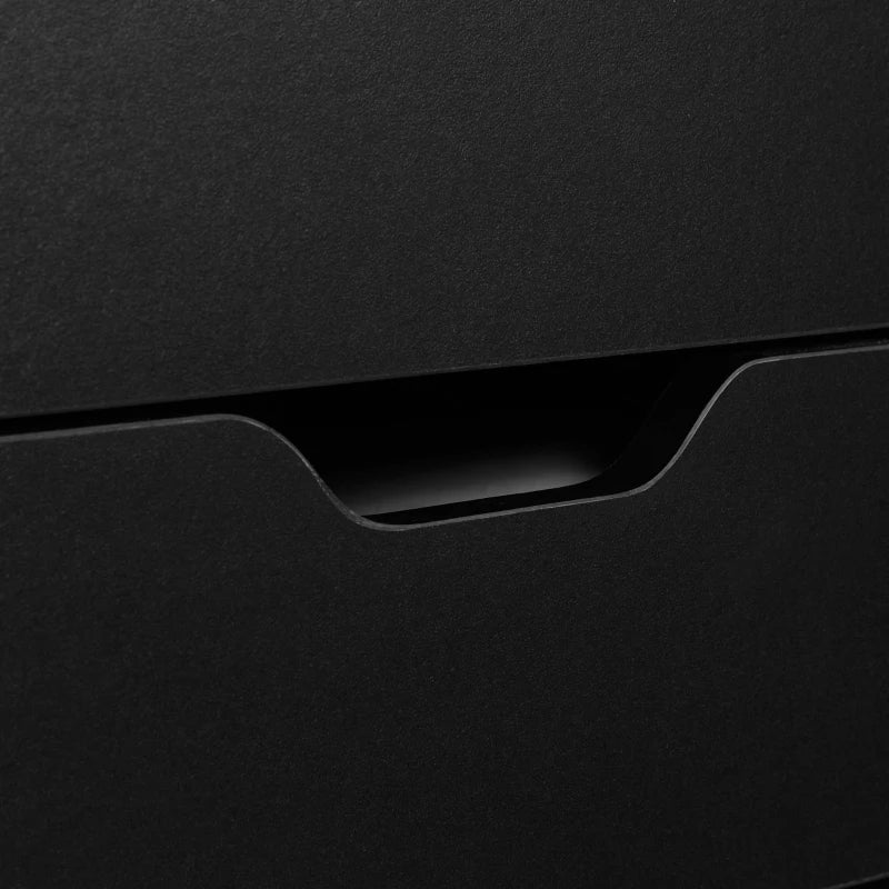 Vinsetto Black Seven-Drawer Filing Cabinet on Wheels - Stylish Storage Solution for Home Office Organization