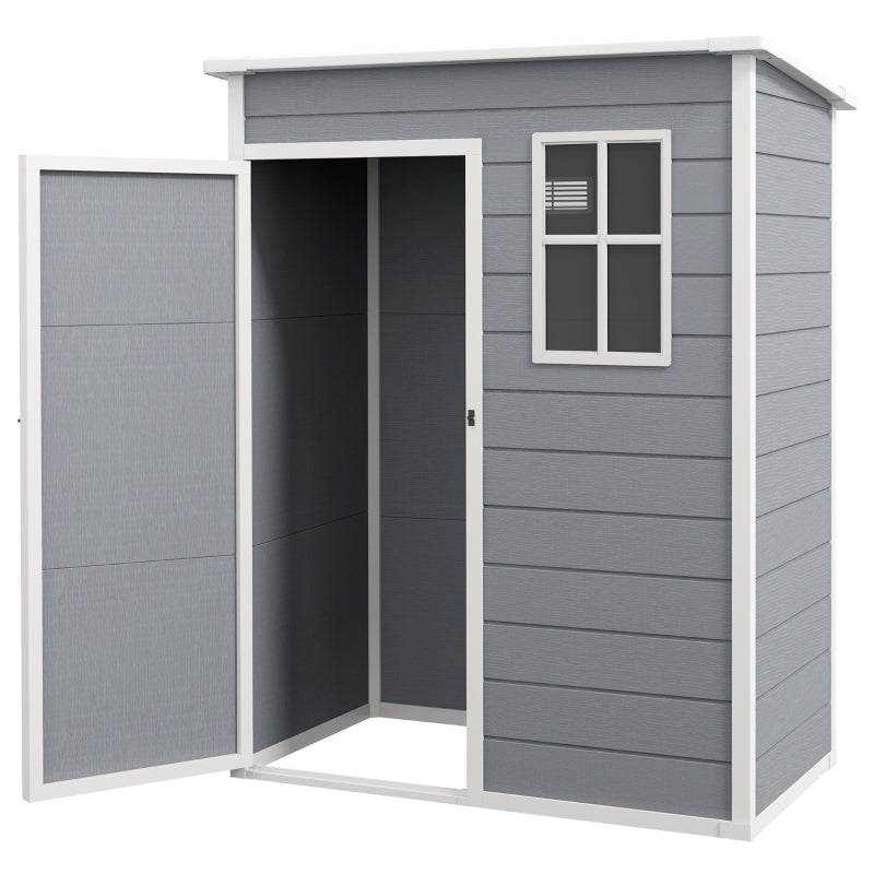 Grey 5' x 3' Outdoor Garden Storage Shed