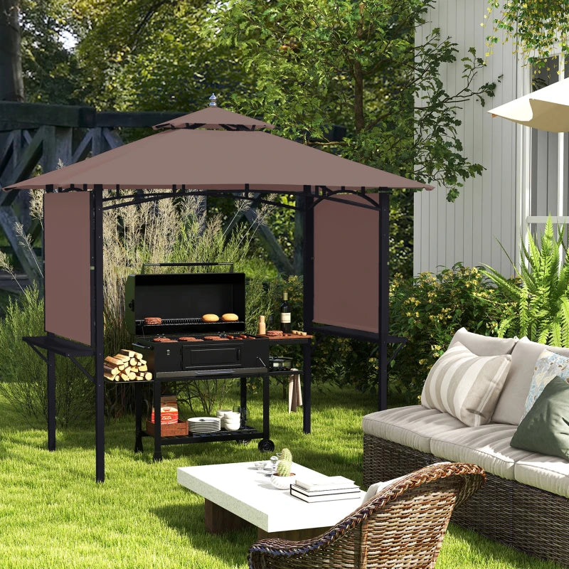 Portable Waterproof BBQ Gazebo - 2.5 x 1.5m - Blue