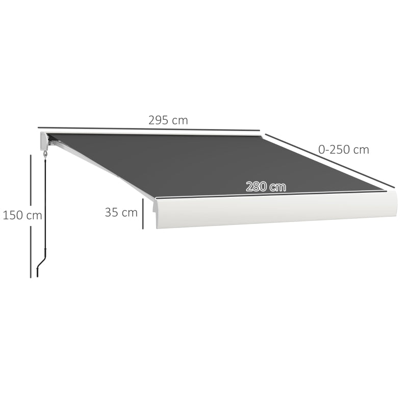 Grey 2.5m x 3m Electric Cassette Awning