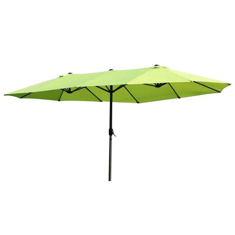 Grass Green Double-Sided Patio Umbrella - 2.7m Diameter