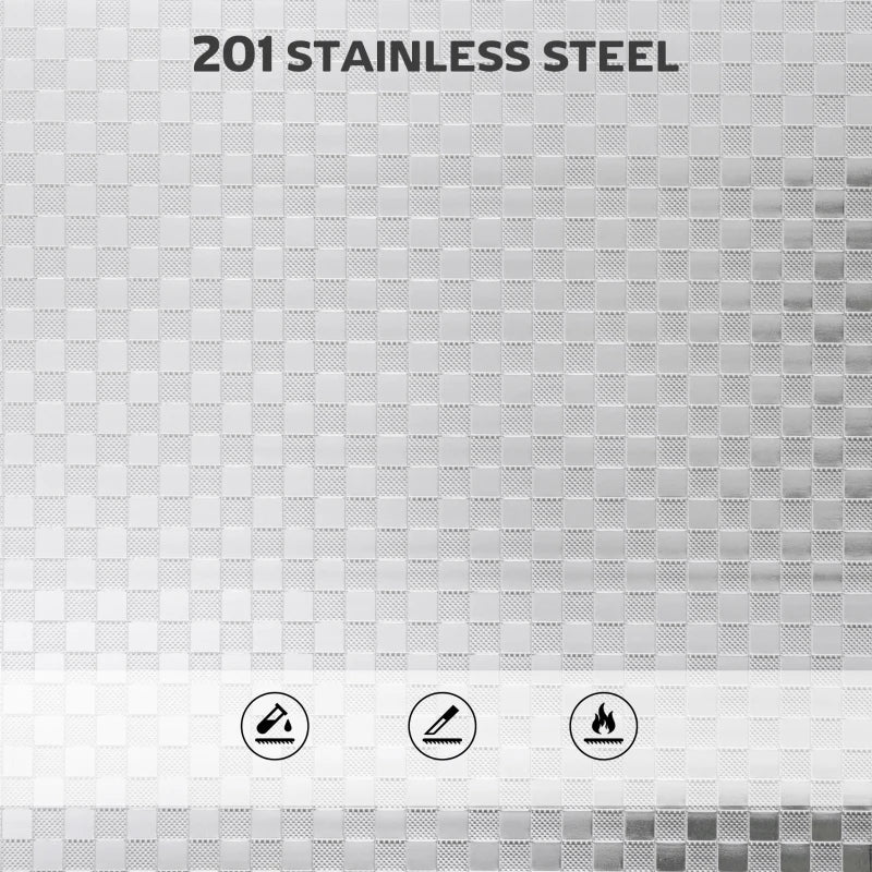 3 Tier Stainless Steel Kitchen Storage Trolley with Adjustable Shelf - Versatile Silver Cart for Organizing Kitchen Essentials