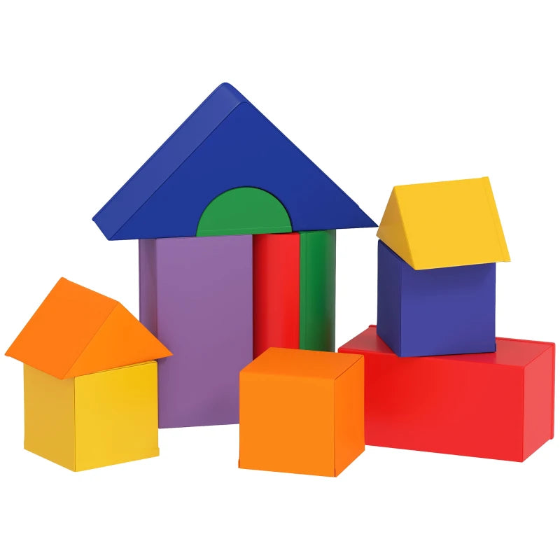11-Piece Soft Play Set for Kids Foam Blocks Climbing Crawling Multicoloured Indoor Fun