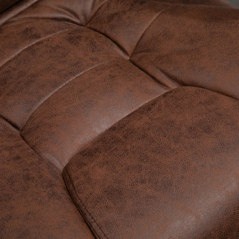 Vinsetto Heated Massage Office Chair - 6 Vibration Points, Ergonomic High Back, Adjustable Recliner with Footrest - Brown