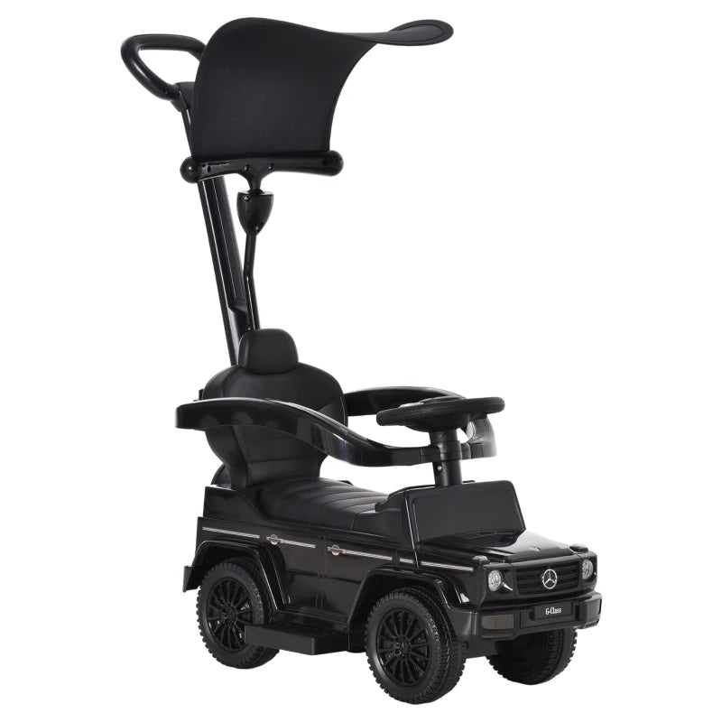 3 in 1 Kids Ride On Push Car Toddler Sliding Car Manual Foot to Floor Slider Push-Along with Horn Steering Wheel Black