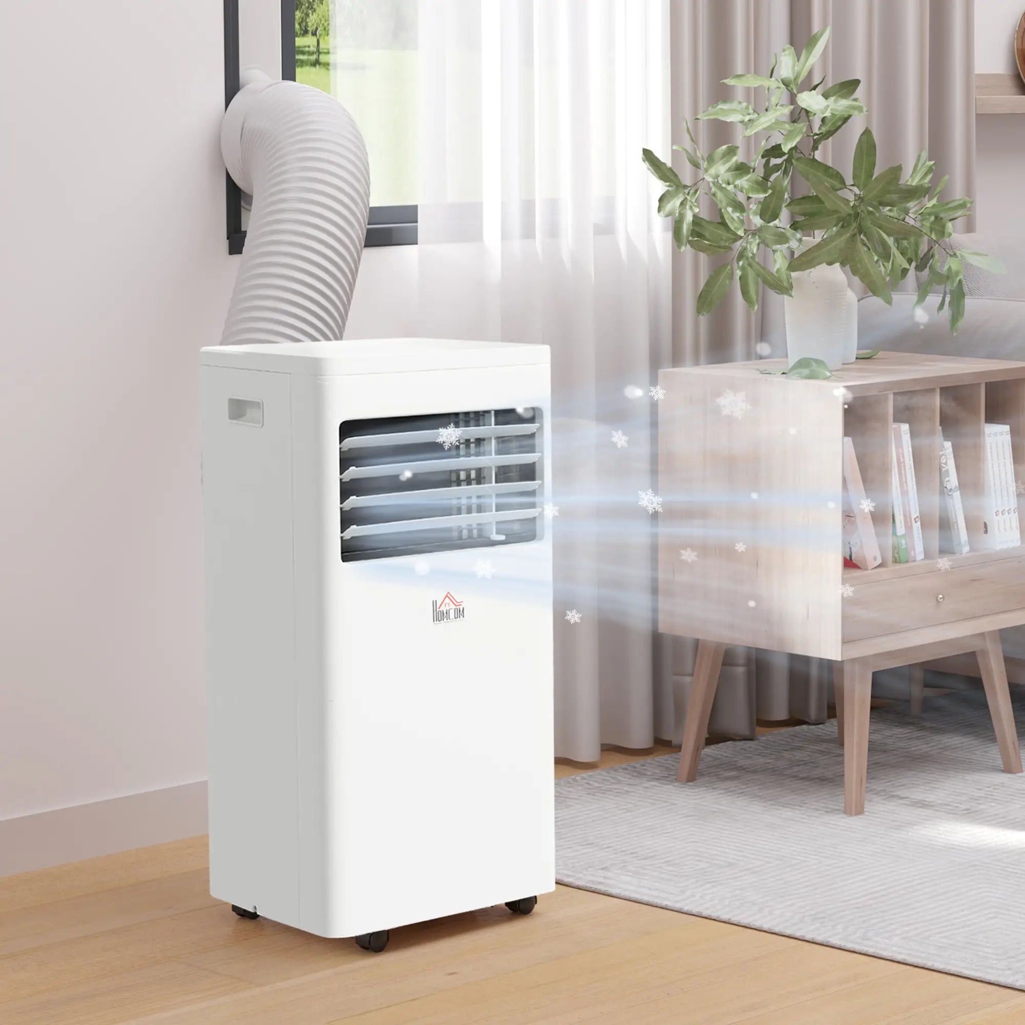 7000 BTU Portable Air Conditioner – 3-in-1 AC Unit with Cooling, Dehumidifier & Fan Modes, Remote Control, 24H Timer, LED Display, Window Kit, Ideal for Rooms up to 26m²