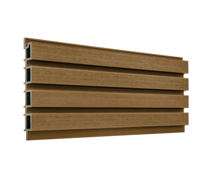 2.5m Composite Slatted Wall Cladding Panels