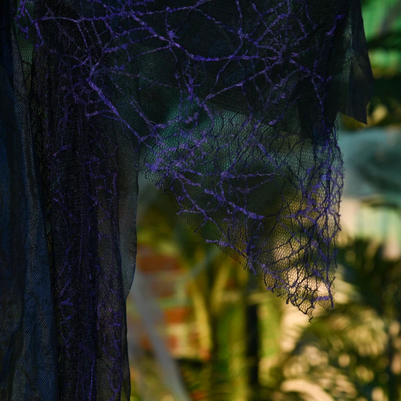 6ft Life Size Outdoor Halloween Witch Decoration - Motion Activated, Light Up Eyes, Talking Sound, Posable Arms, Spooky Prop