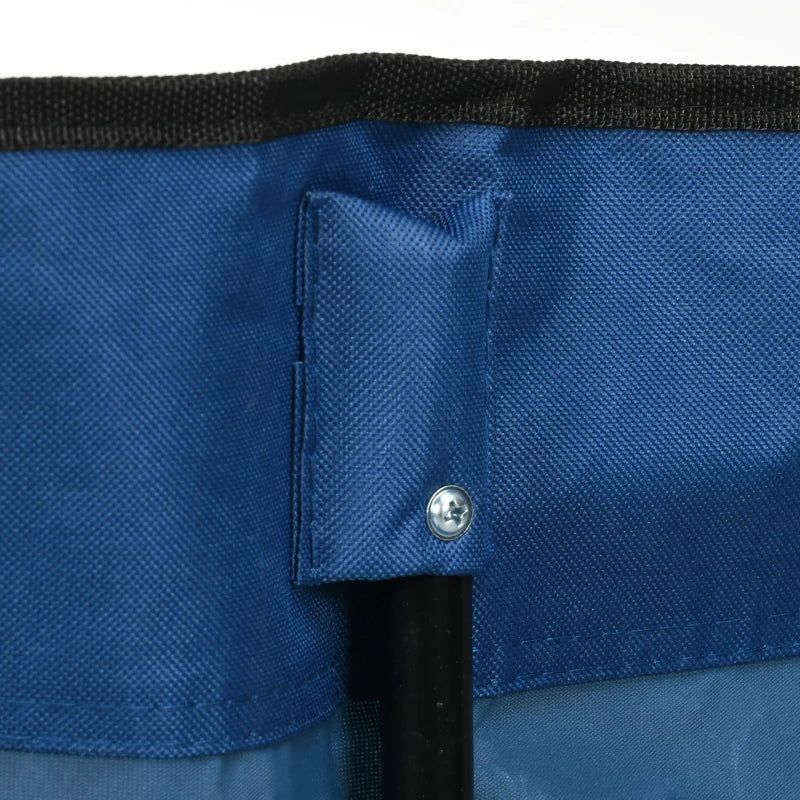 6 Seater Portable Folding Camping Chair with Cup Holder and Carry Bag Blue