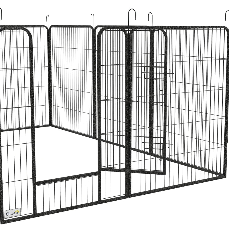 Heavy Duty 12 Panel Puppy Playpen for Small Dogs Indoor Outdoor Use Silver