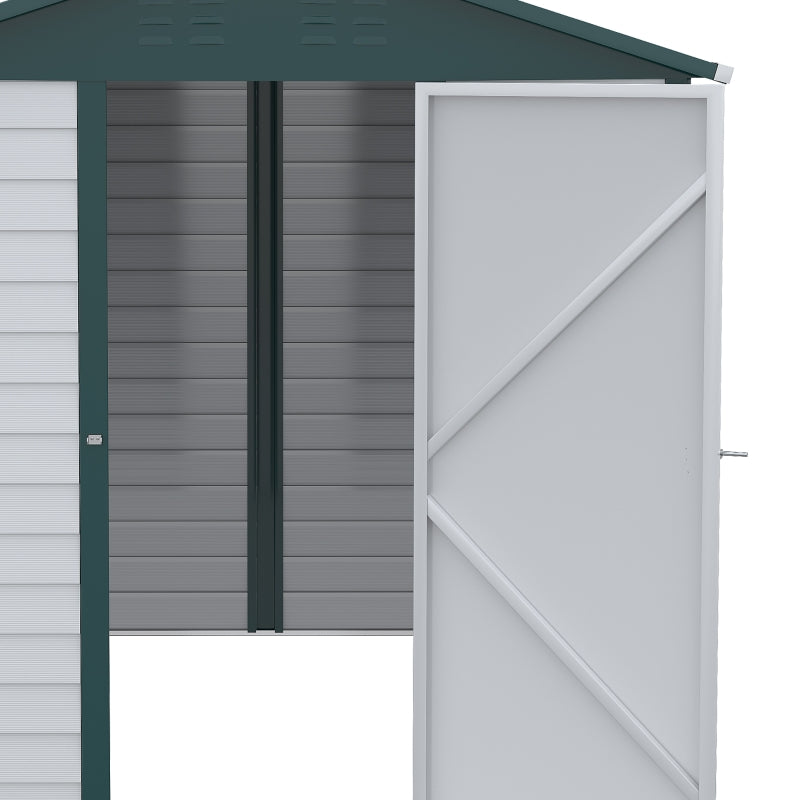 9ft x 6ft White SlopeRoof Garden Storage Haven