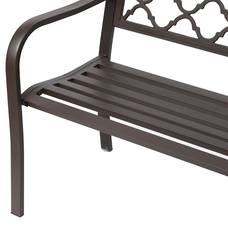 Antique Style Cast Iron Outdoor Bench - Black