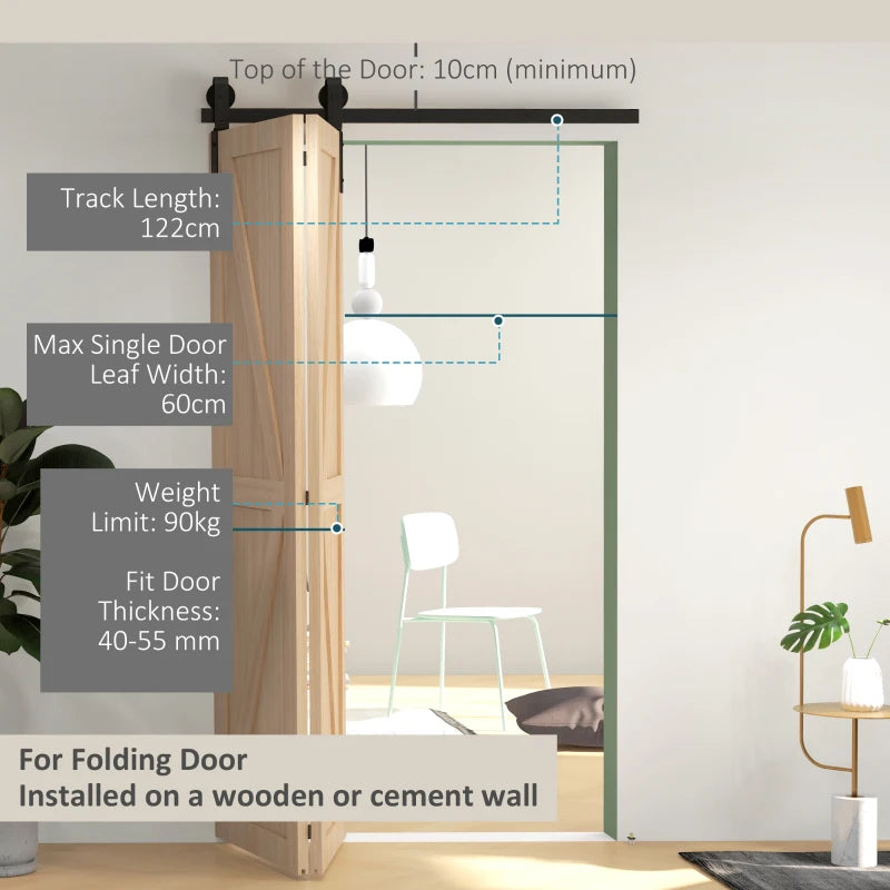 Bi-Folding Sliding Door Track Kit