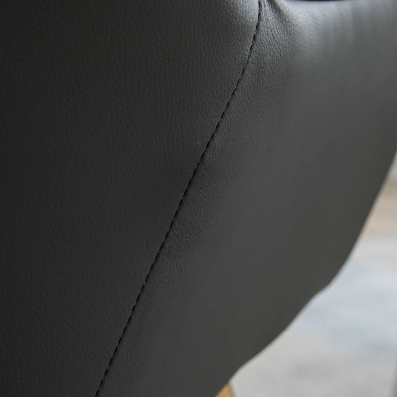 Set of 2 Velvet Accent Chairs with Gold Legs for Modern Living Room and Bedroom, Light Grey Upholstery