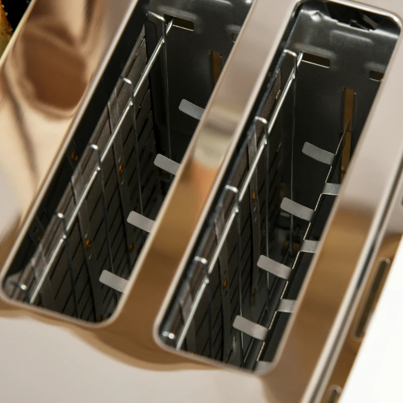 Premium Four-Slice Rippled Toaster in White - Fast Toasting, Stylish Design, Perfect for Family Breakfasts