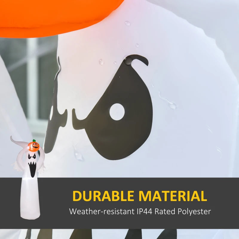 6FT Inflatable Halloween Decoration - Floating Ghost & Pumpkin for Outdoor Yard Party - 1.8m Spooky Decor