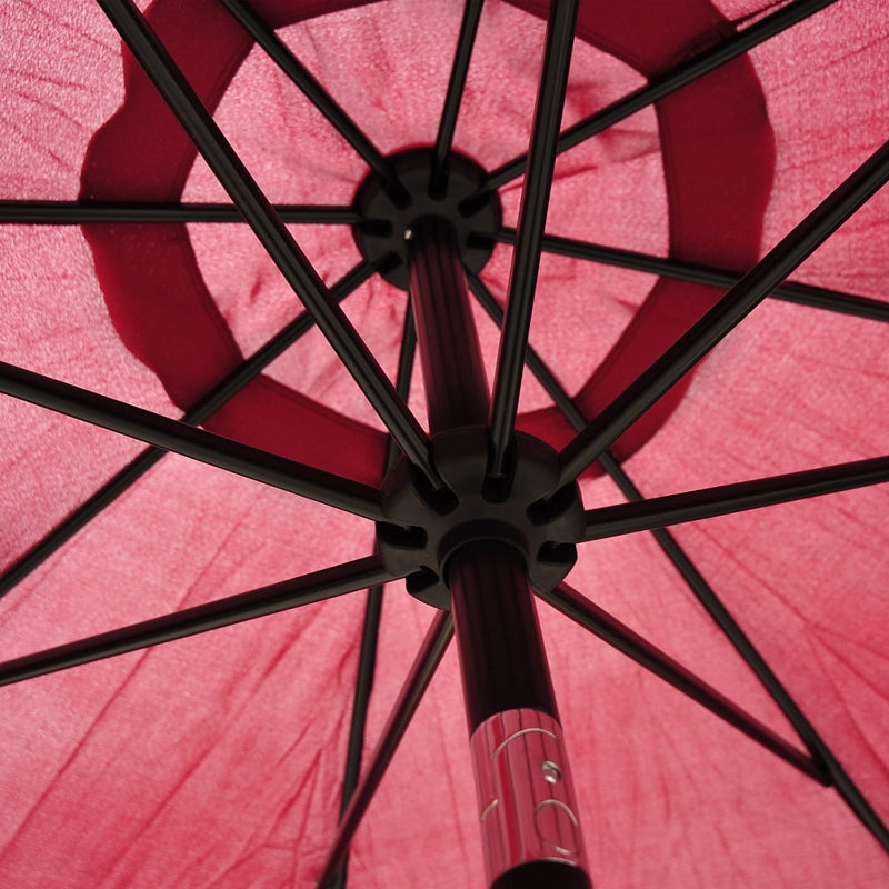 Wine Red 3m Tilt Garden Umbrella with Crank Handle - Outdoor Sun Shade