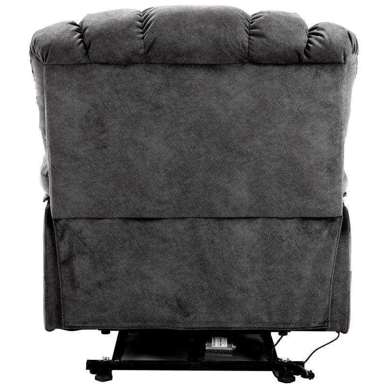 Electric Power Lift Recliner Chair with Heating, Massage, Vibration, USB Ports, and Side Pockets - Grey, 103x100x106 cm