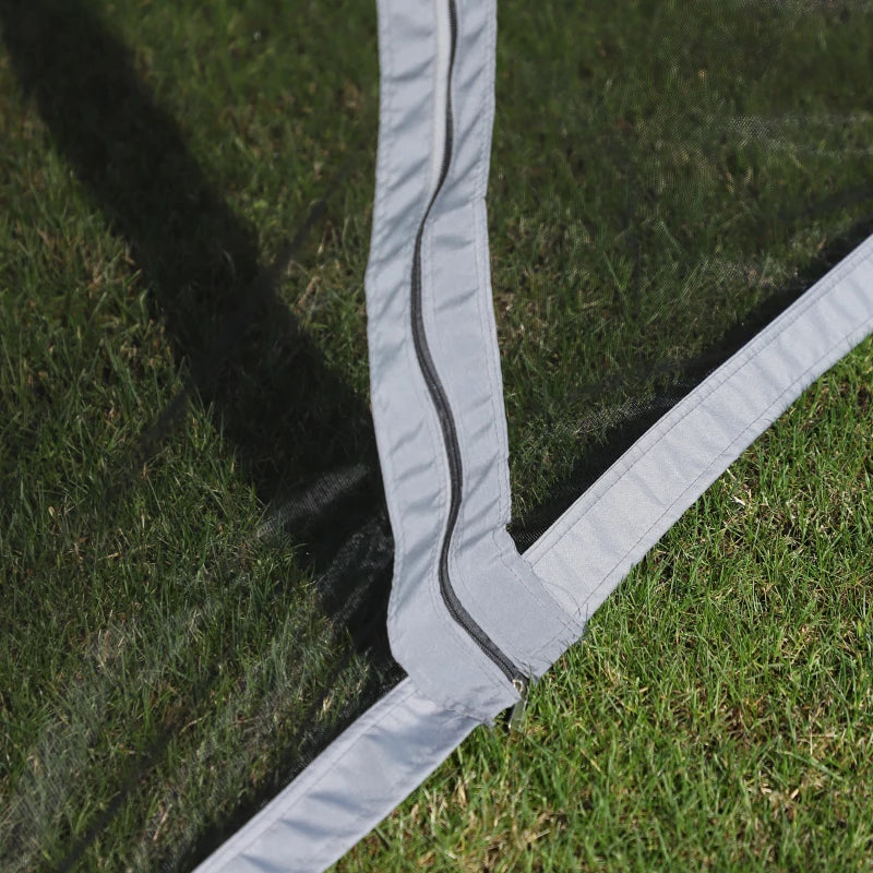 Aluminium 3x4m Garden Gazebo Canopy Shelter with Nets and Curtains for Outdoor Parties Grey