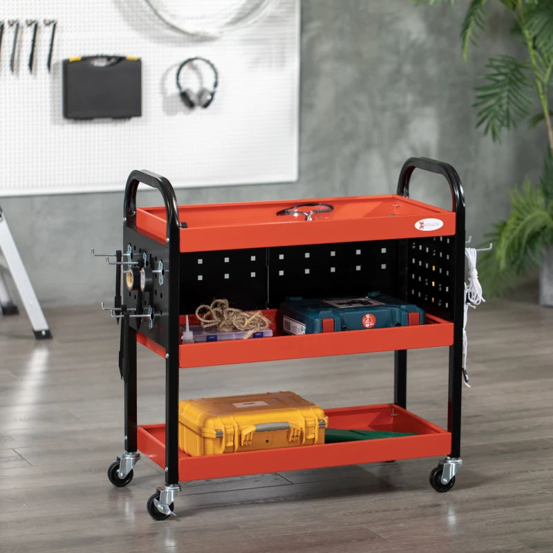 3-Tier Tool Cart for Garage Organization