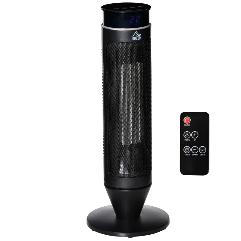 Portable 21 Inch Ceramic Electric Space Heater with 1000W 2000W Power and Timer